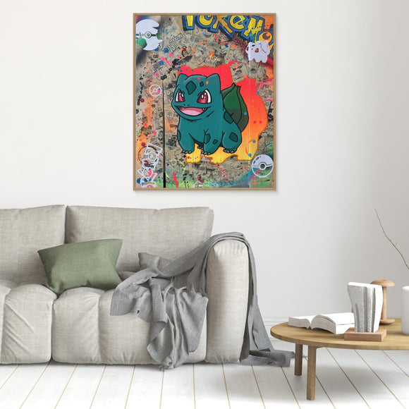 Bulbizarre reproduction officielle sur toile de l'œuvre de Vincent STREIFF