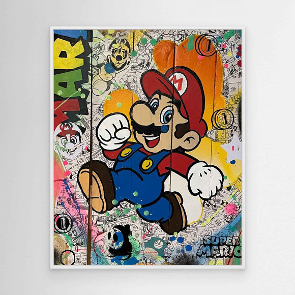 Mario reproduction officielle sur toile de l'œuvre
