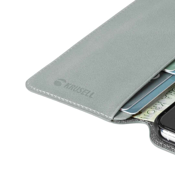 Étui portefeuille Krusell Sunne pour Apple iPhone 11 Pro Max, gris vintage