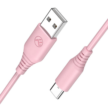 Tellur Silicone USB to Type-C Cable 3A 1m Pink - 0