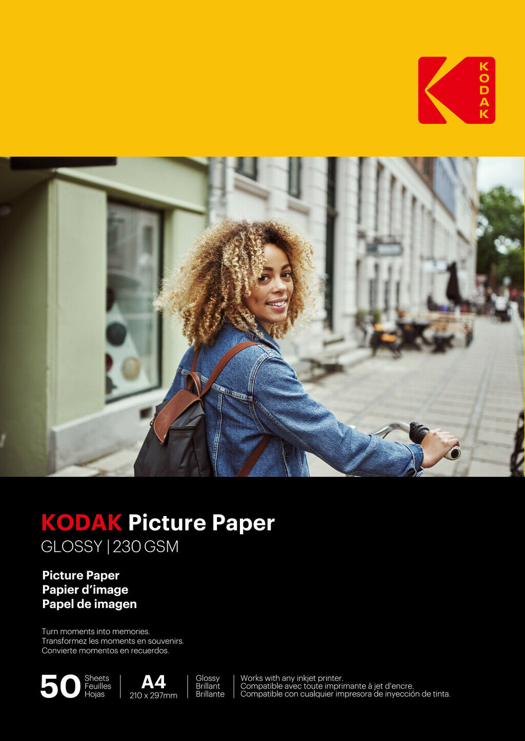 Papier photo kodak 230 g 118 mil brillant 4/6 x 100 9891267