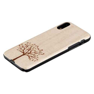 Coque pour smartphone MAN&WOOD iPhone XR pommier noir