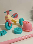 Ecost Customer Return Nenuco and Her Tricycle Baby Doll with Cute Dress, Pink Tricycle with Basket,