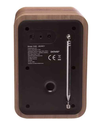 Denver DAB-48GREY Personal Digital Grey, Wood