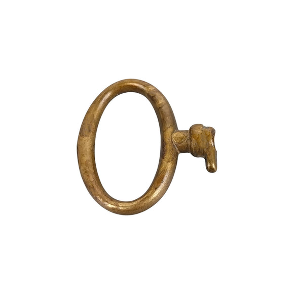 Bouton de meuble - Fausse clé FINE, Finition laiton patiné