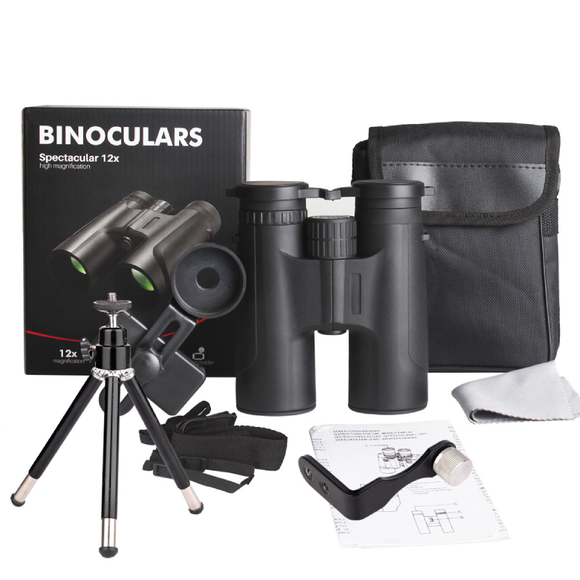 Jumelles Imaisen 12x42 HD avec trépied, télécommande Bluetooth et support pour téléphone