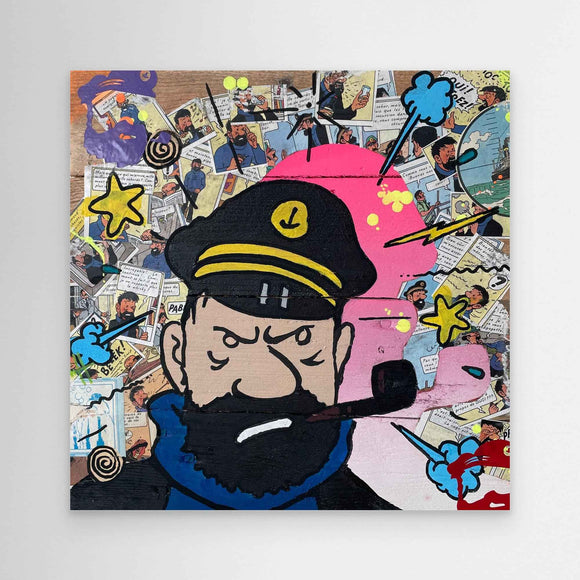 Capitaine face reproduction officielle sur toile de l'œuvre
