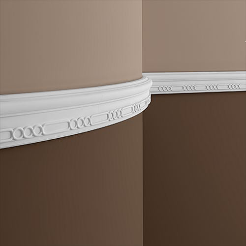 Cimaise 151382F Profhome Moulure décorative flexible style Néo-Empire blanc 2 m - 0
