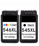 Pg 545xl / cl 546xl lot de 2 cartouches d'encre pour imprimantes compatibles : canon mg 2400 2440 2450 2455 2500 series 2550 2550s 2555 2555s 2900 series 2950 2950s 3050 series 3051 3052 3053 canon mx 495 canon pixma ip2850 mg240