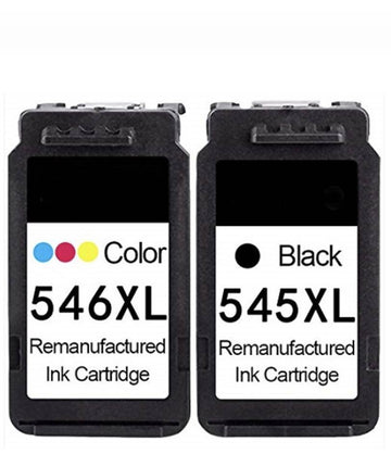 Pg 545xl / cl 546xl lot de 2 cartouches d'encre pour imprimantes compatibles : canon mg 2400 2440 2450 2455 2500 series 2550 2550s 2555 2555s 2900 series 2950 2950s 3050 series 3051 3052 3053 canon mx 495 canon pixma ip2850 mg240