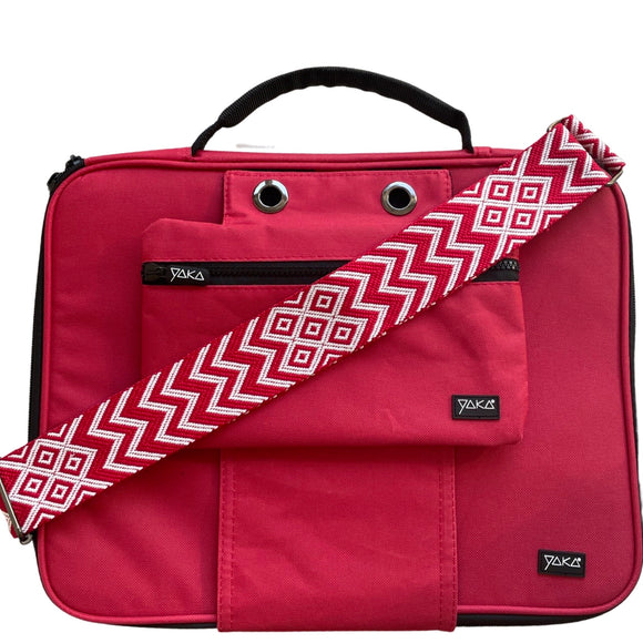 Sac Ordinateur - 13.3 pouces - Rouge avec patte EasyFix Révolutionnaire