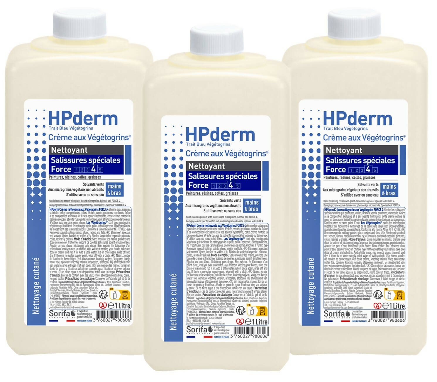 TBV001 - HPDerm Force 4 - Flacon 1L x3