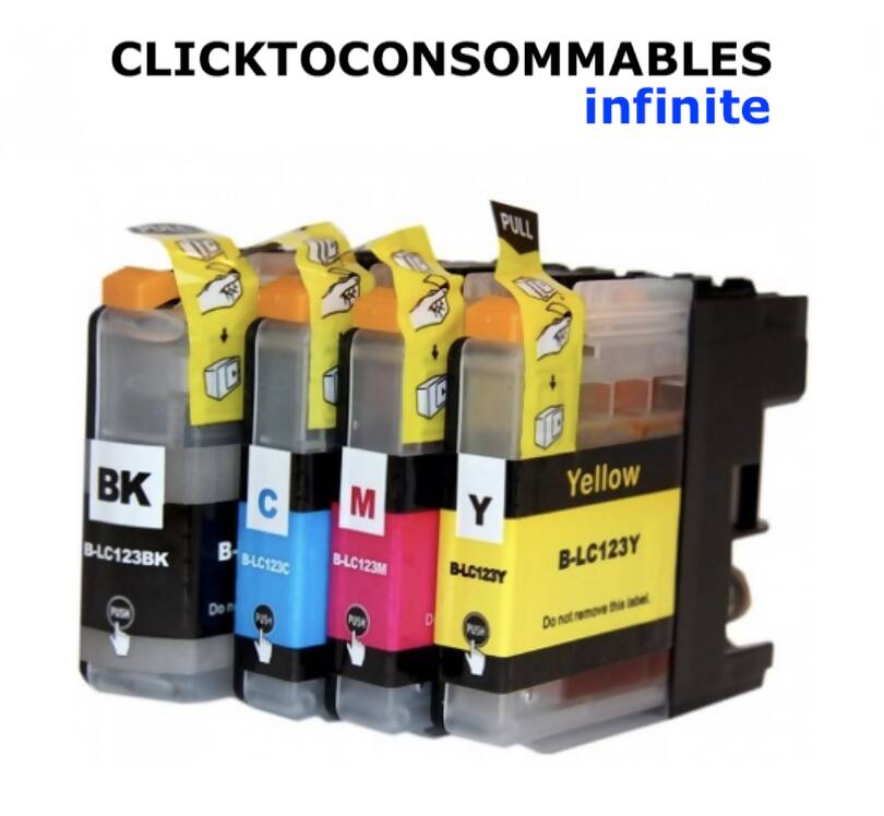 LC123XL / LC121 Multipack of 4 Cartridges for Compatible Printers: Brother MFC-J6720DW MFC-J6920DW MFC-J6520DW MFC-J4410DW MFC-J4510DW MFC-J4610DW DCP-J4110DW DCP-J552W DCP-J132W DCP-J152W 