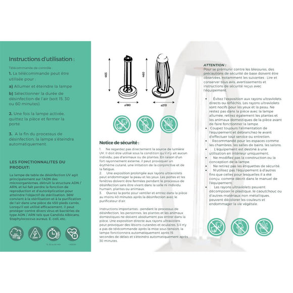 Purificateur d'air à uv