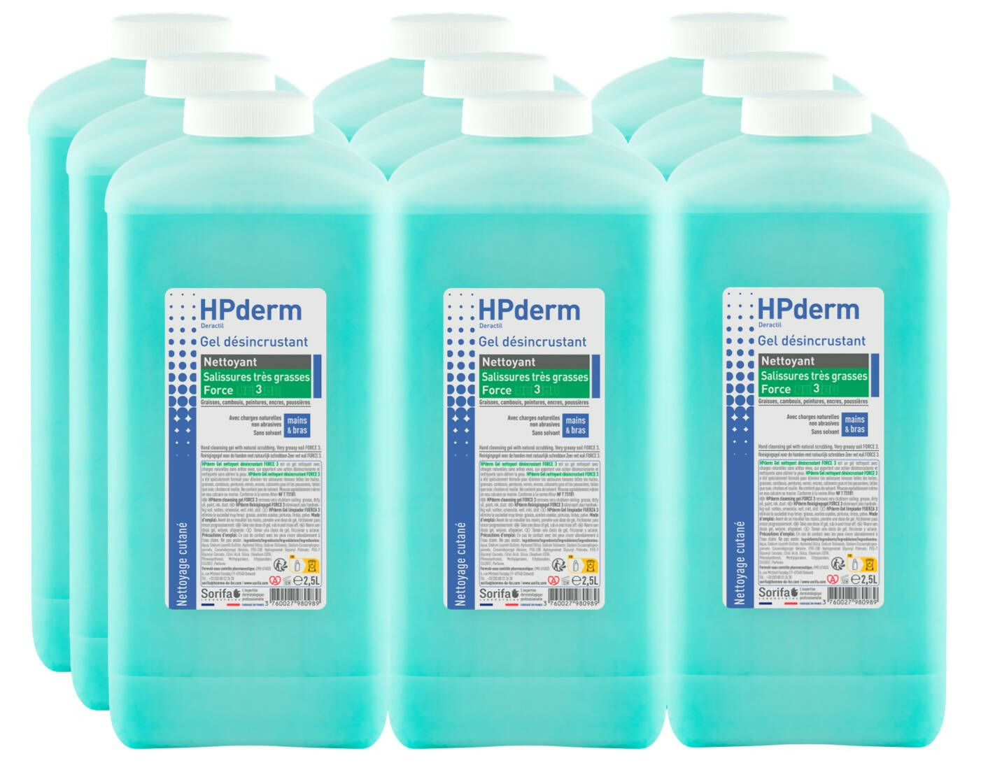 DRAR025 - HPderm Force 3 - Recharge 2.5L x9