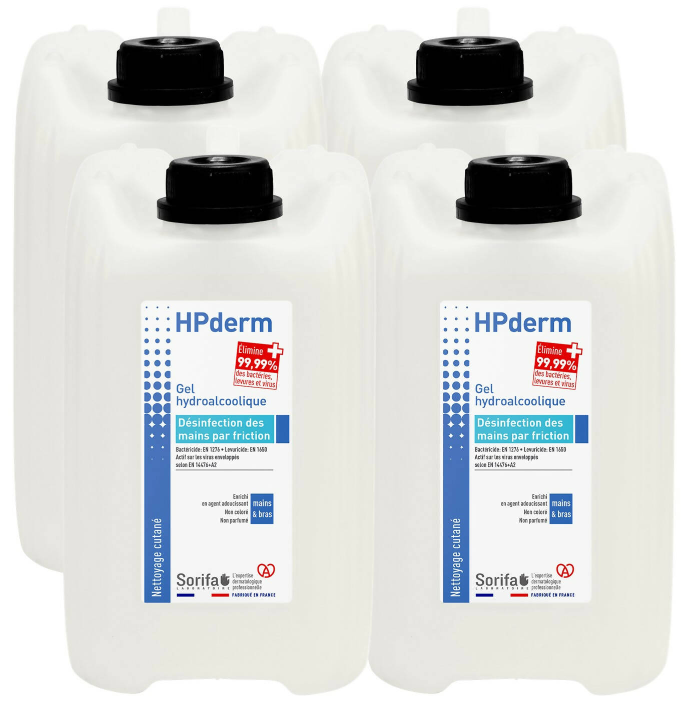 GHA005 - HPderm Gel Hydroalcoolique 5L x4