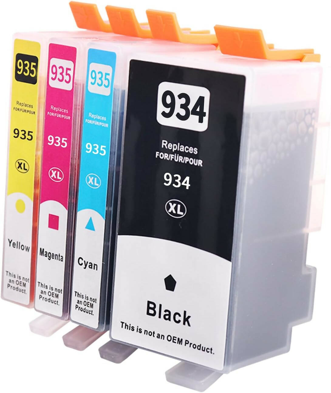 934XL / 935XL Set of 4 ink cartridges for compatible printers: Officejet Pro 6230 6830, Officejet 6820 