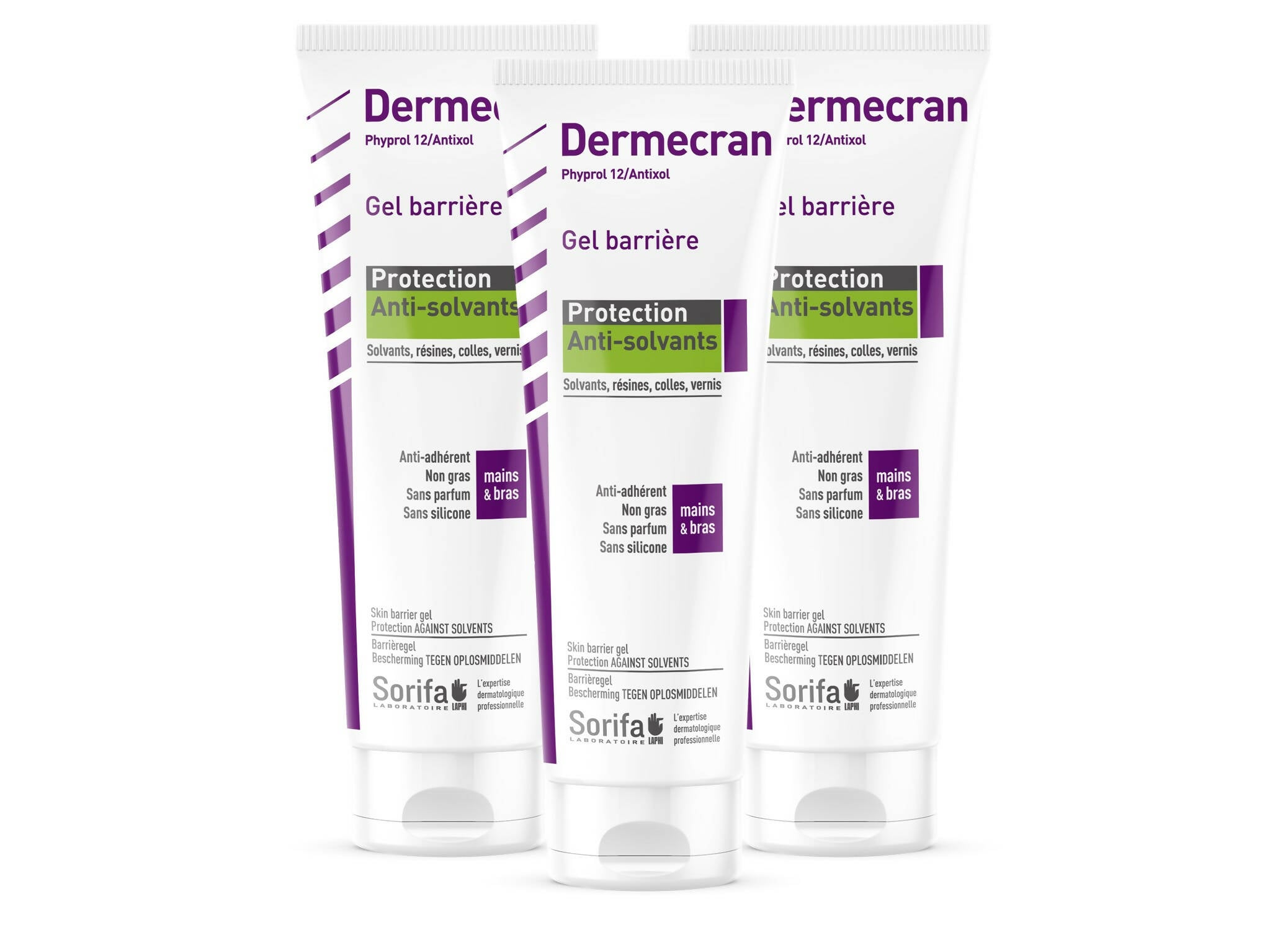 PHY001 - Dermécran ANTI-SOLVANTS 125 ml x3