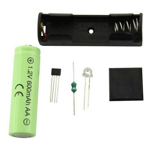 Light and solar cell kit, soldering 