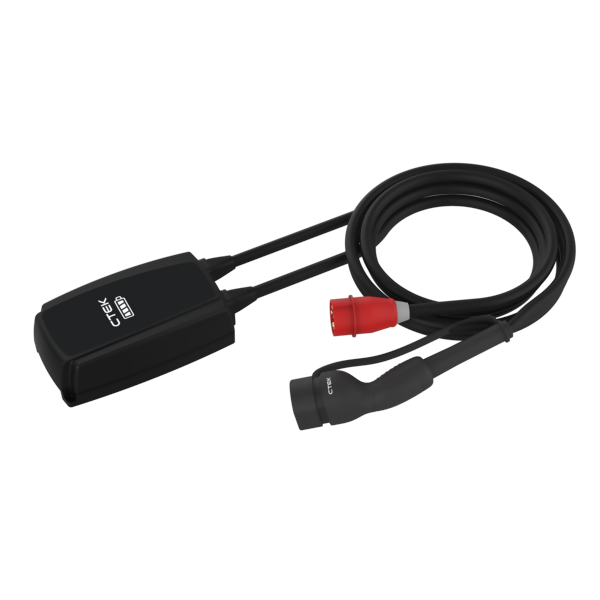 Njord go chargeur portable type 2 avec prise rouge cee - 16a triphasée