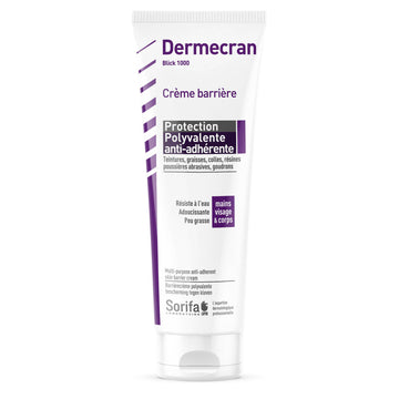 Sorifa - dermécran - crème barrière - protection polyvalente anti-adherente / blick 1000 - mains visage et corps – haute tolérance - sans parfum -tube 125 ml. - Clicktofournisseur.com