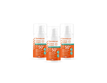CSO015 - Dermécran Crème solaire SPF 50+ Flacon 15 ml x3
