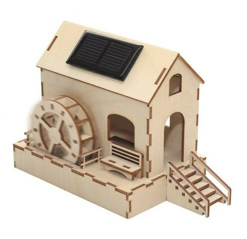 Wooden solar water mill kit