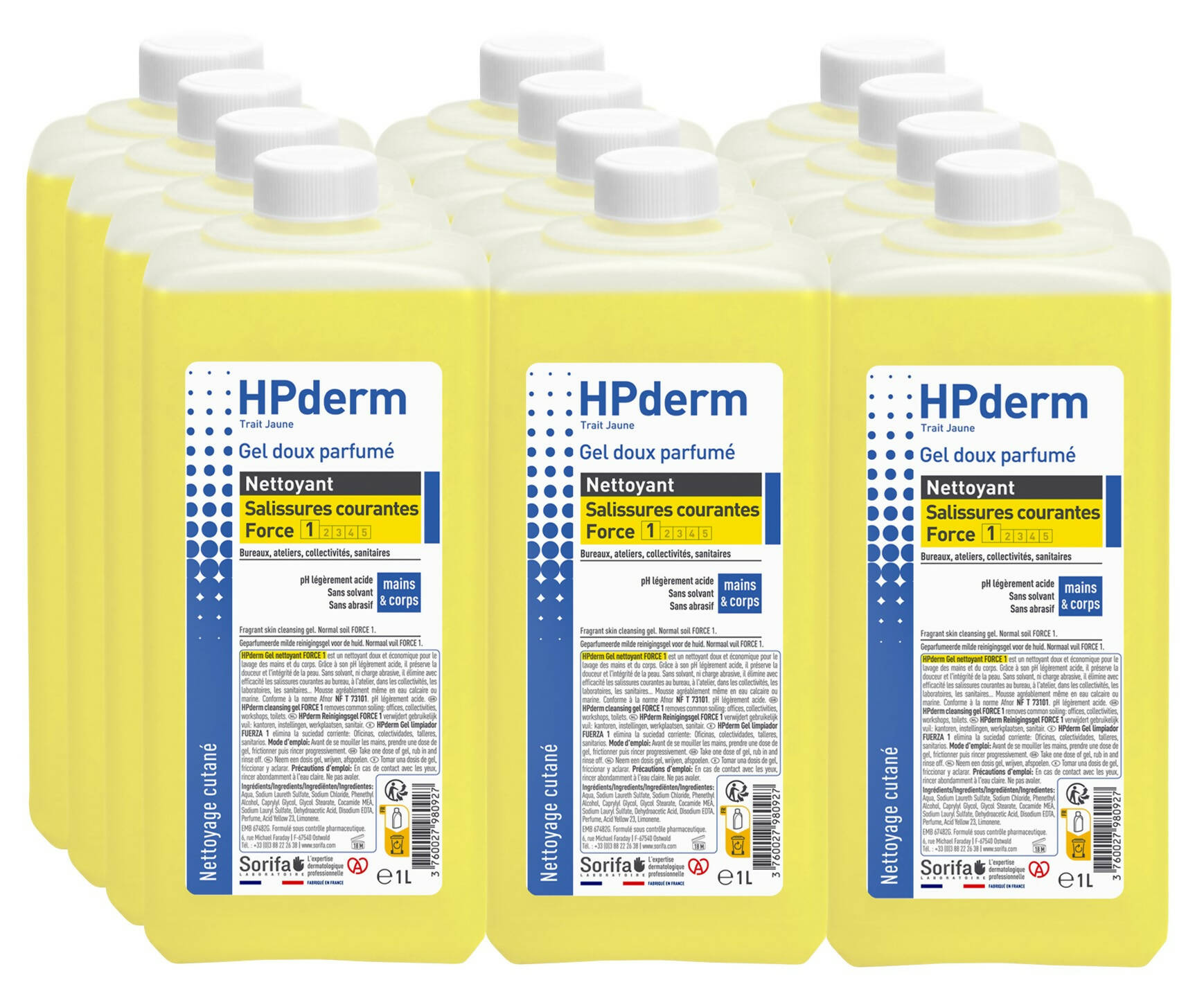 TJ001 - HPDerm Force1 - Flacon 1L x12