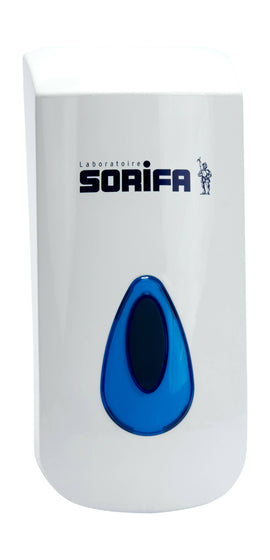 Sorifa - lot de 2 - distributeur mural métallique robuste ergonomique verrouillable pour flacon 1l de marque sorifa - pour gels et savons liquides.