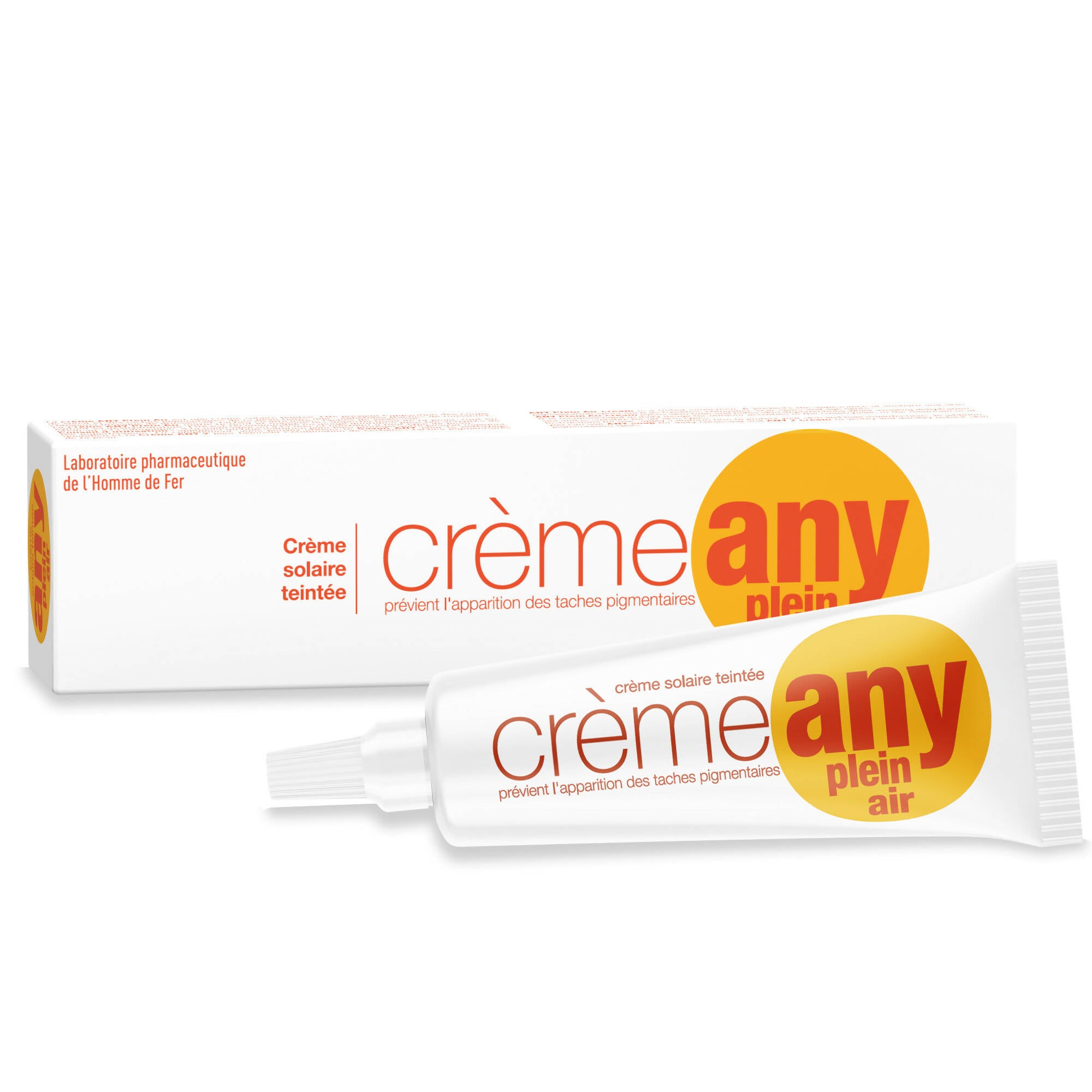 Homme de fer - any plein air crème teintée avec protection solaire - visage - taches brunes taches de rousseur 5éphélides vieillesse cicatricielles masque grossesse chloasma tube 25 gr. - Clicktofournisseur.com