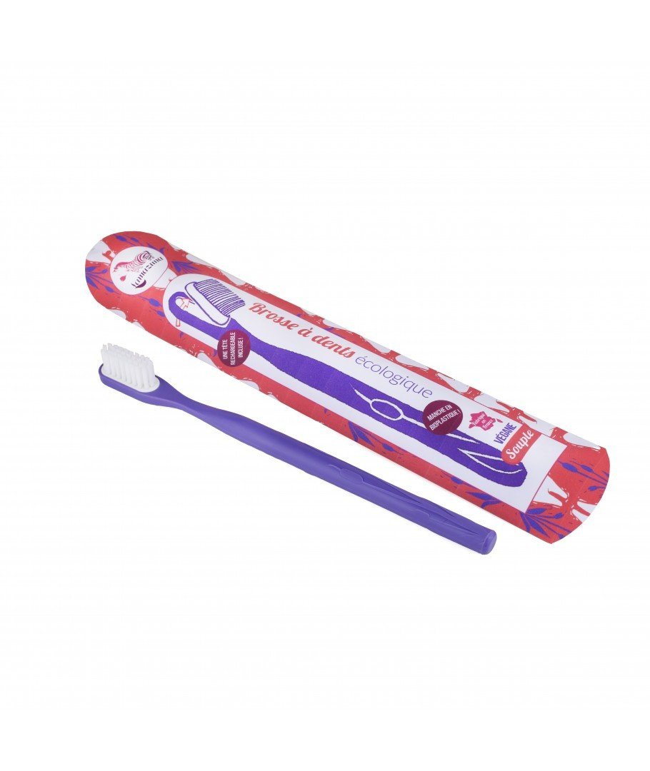 Buy purple French toothbrush 2 heads free