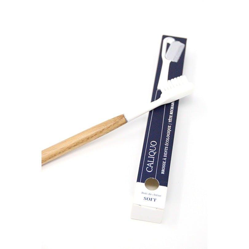 Brosse à dents caliquo rechargeable bois de chêne poil souple