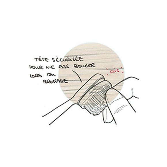 Brosse à dents caliquo rechargeable bois de chêne poil souple