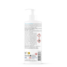 Sorifa – hpderm gel hydroalcoolique - désinfection des mains par friction - mains bras - enrichi en glycérine - sans parfum – flacon pompe 500 ml - Clicktofournisseur.com