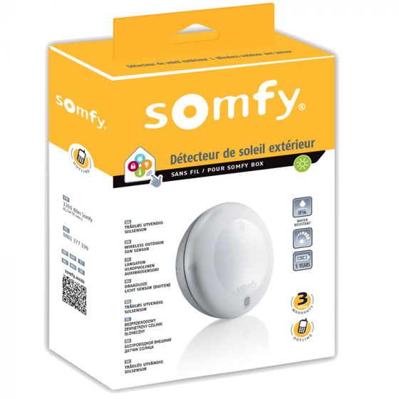 Somfy capteur de soleil extérieur connecté