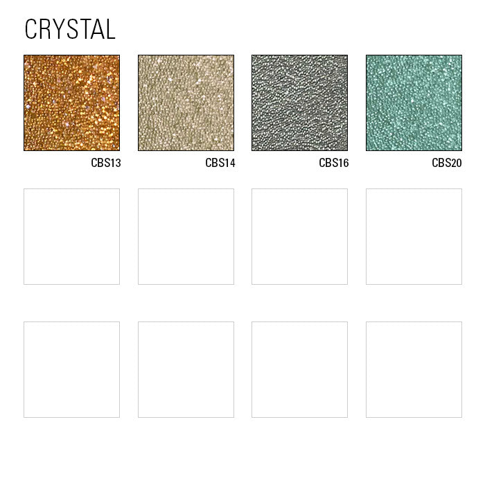 Glasperlen-Wandverkleidung WallFace CBS16-4 CRYSTAL Uni-Vliestapete handgefertigt mit echten Glasperlen glänzend silbergrau 9,80 m2 Rolle