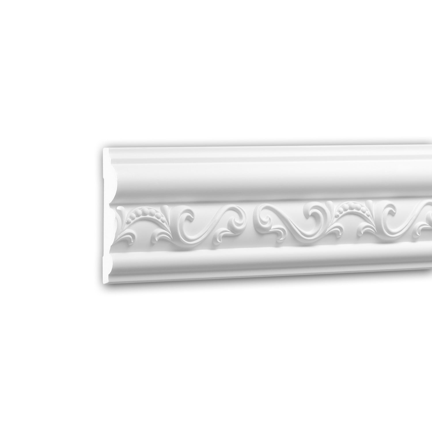 Cimaise 151358F Profhome Moulure décorative flexible style Néo-Empire blanc 2 m