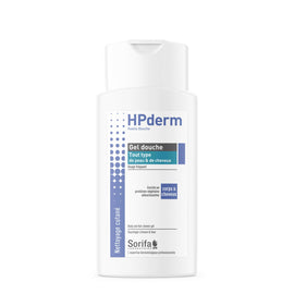 Sorifa - carton complet de 30 - hpderm gel douche - 2 en 1 corps et cheveux - dermo-protecteur - tout type de peau et cheveux- aux protéines d’avoine - usage fréquent - ph neutre sans savon - flacon 200 ml