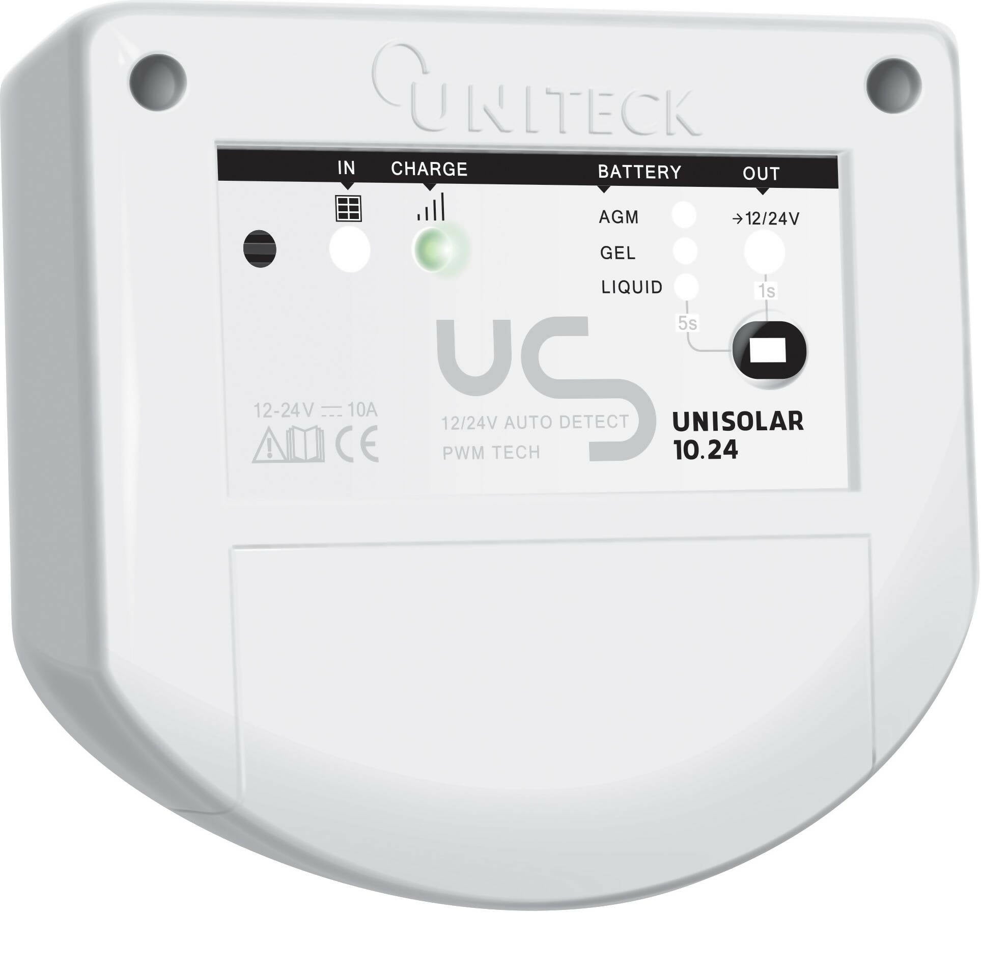 Régulateur de charge solaire pwm - 12/24v - 10a