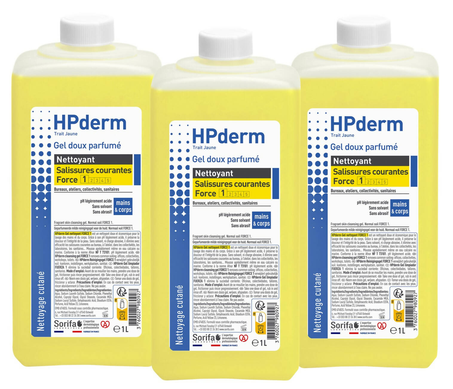 TJ001 - HPDerm Force1 - Flacon 1L x3