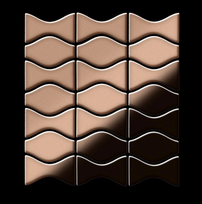 Solid metal mosaic tile Copper laminated copper Size 1.6mm ALLOY Kismet &amp; Karma-CM designed by Karim Rashid0.86 m2 - 0