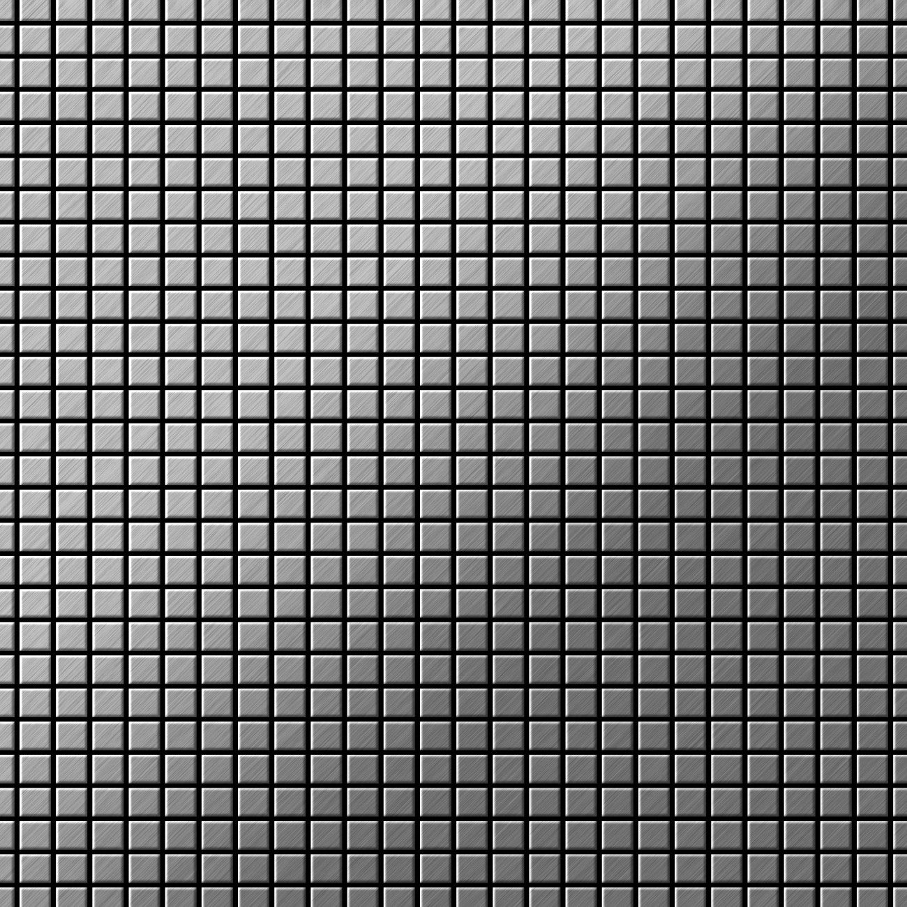 Massive Metallmosaikfliese Grau gebürsteter Edelstahl Größe 1,6 mm ALLOY Glomesh-SSB 1,07 m2