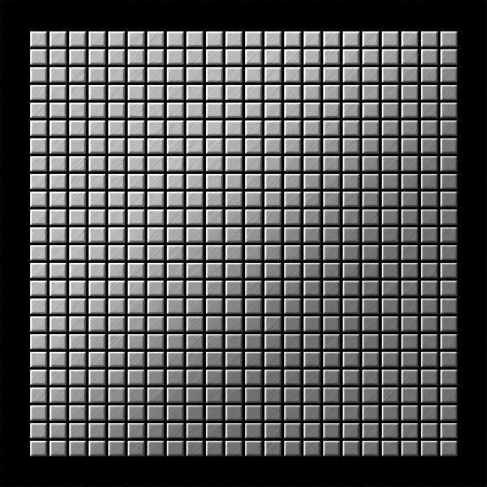 Solid metal mosaic tile Gray brushed stainless steel Size 1.6mm ALLOY Glomesh-SSB 1.07 m2 - 0