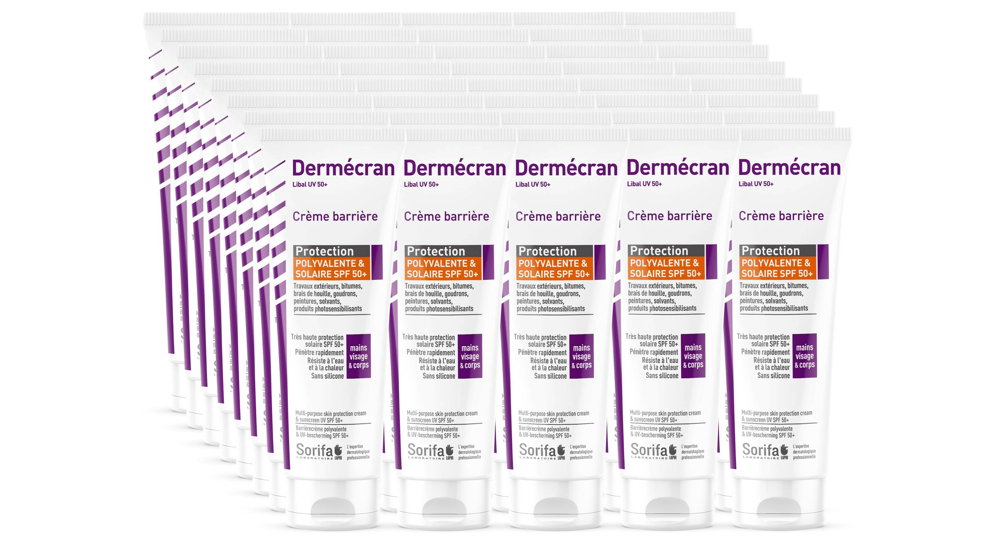 LIS001 - Dermécran POLYVALENTE & SPF50+ 125 ml x40