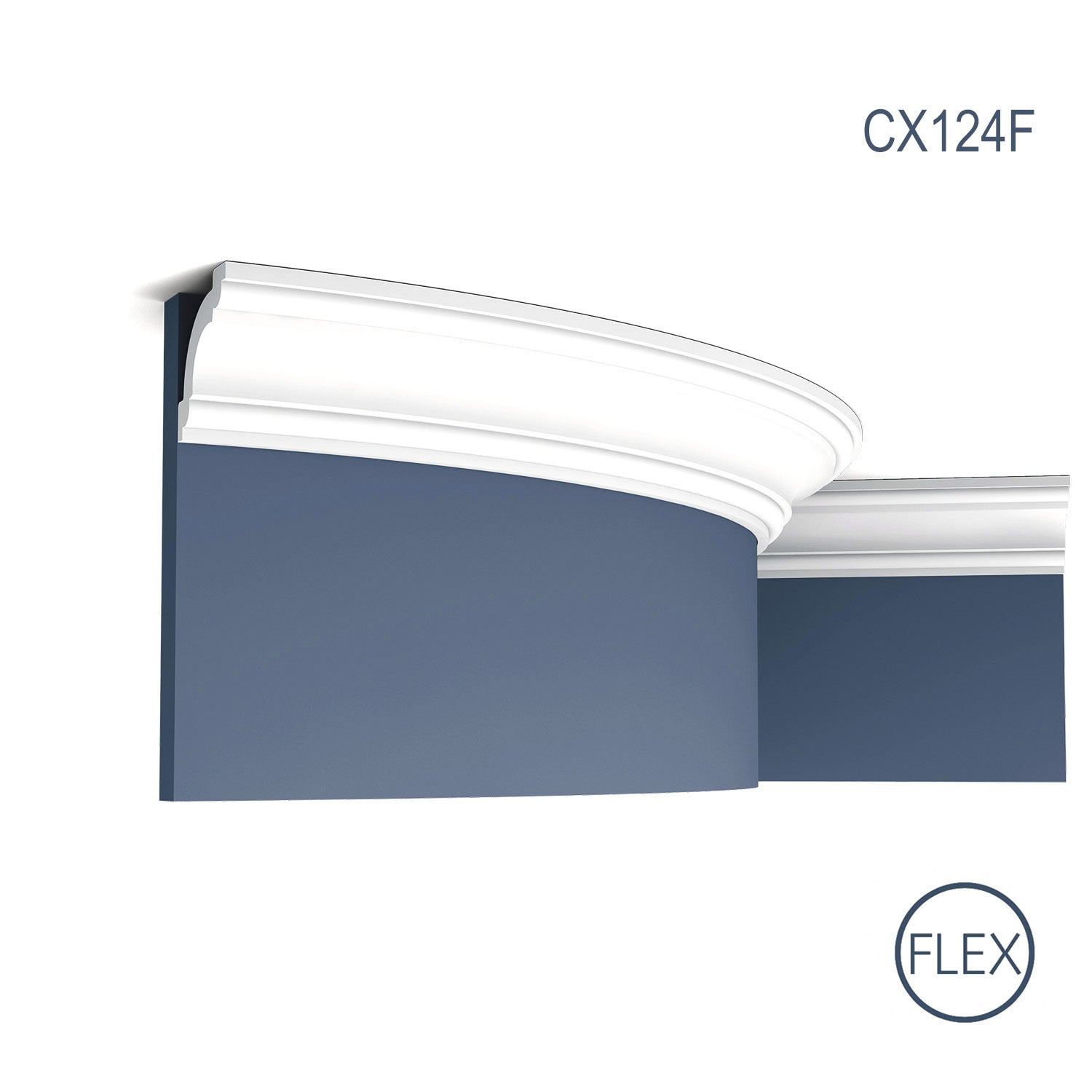Corniche flexible Moulure Cimaise Décoration de stuc Orac Decor CX124F AXXENT Profil décoratif du mur 2 m