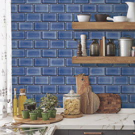 Papier peint à motifs graphiques profhome ba220107-di papier peint intissé gaufré à chaud gaufré avec un dessin graphique brillant bleu blanc 533 m2