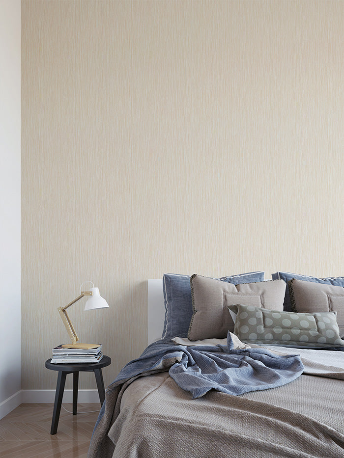 Textured wallpaper Profhome VD219129-DI hot embossed non-woven wallpaper unicolor satin beige apple green 5.33 m2 - 0