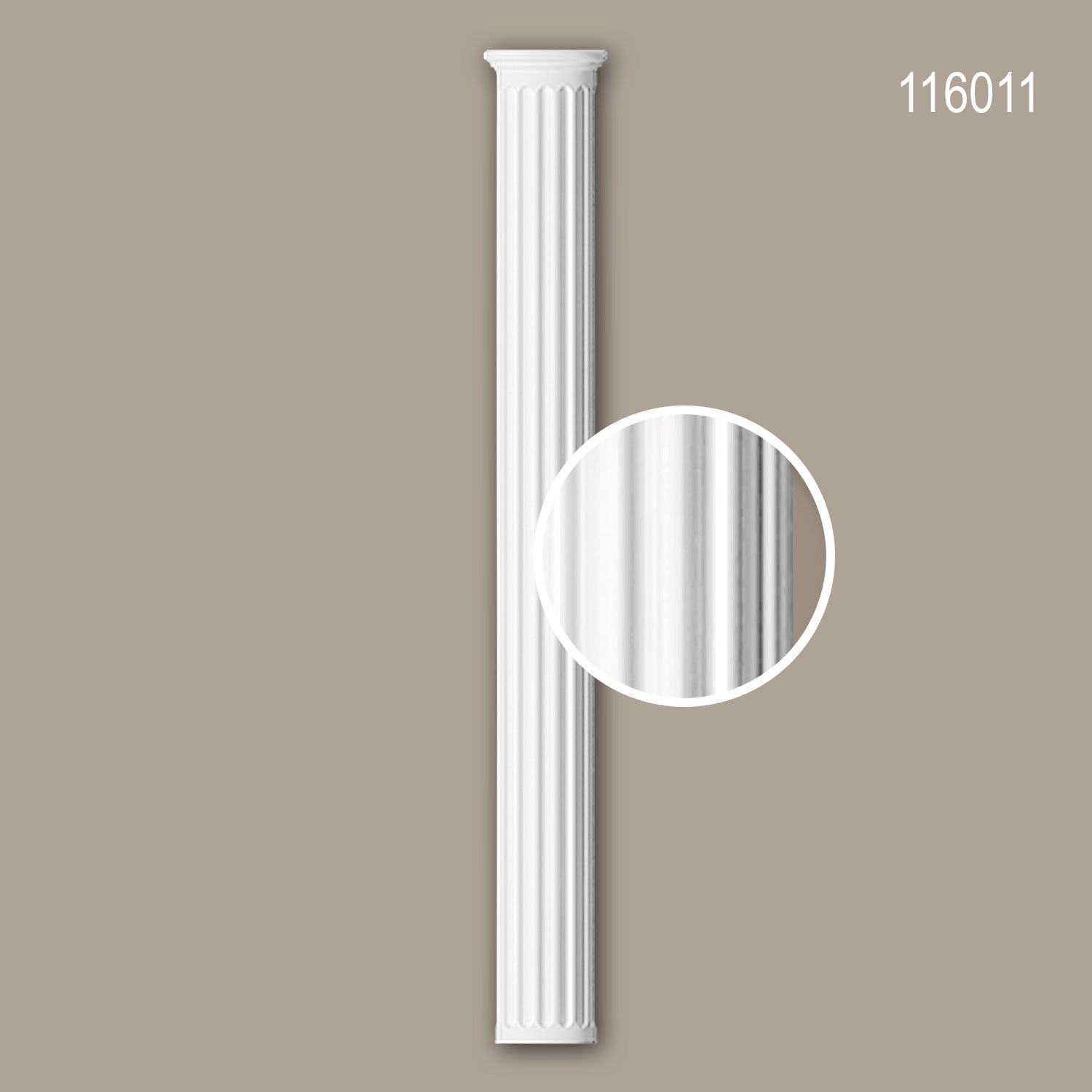 Fût de demi-colonne 116011 Profhome Colonne Élement décorative style Néo-Classicisme blanc