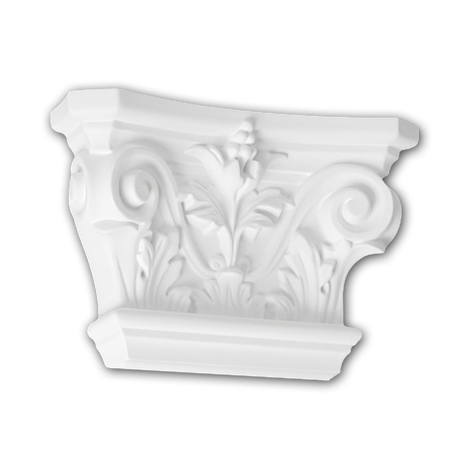 Chapiteau de pilastre 121001 Profhome Élement décorative style corinthien blanc