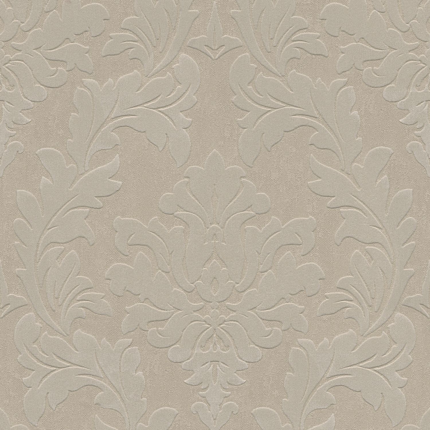 Papier peint baroque Profhome 335803-GU papier peint intissé légèrement texturé au style baroque mat argent brun 5,22 m2